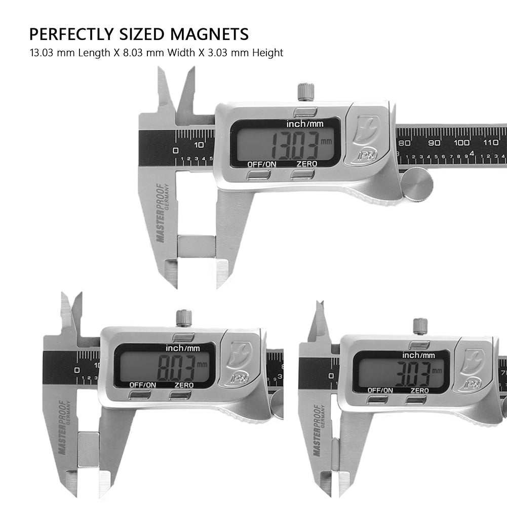 Power magnets, Block 15x15x3 mm. w/glue, 10-pack