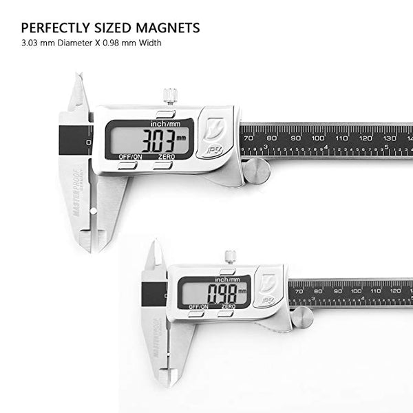 100Pcs N35 3mm dia x 1mm thick Disc Neodymium Magnets Nickel(Ni-Cu-Ni) - 0.172kg pull - OMO Magnetics
