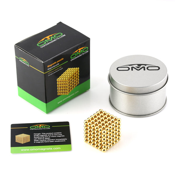 Omoballs 5mm 216pcs Magnetic Balls Color-Gold - OMO Magnetics