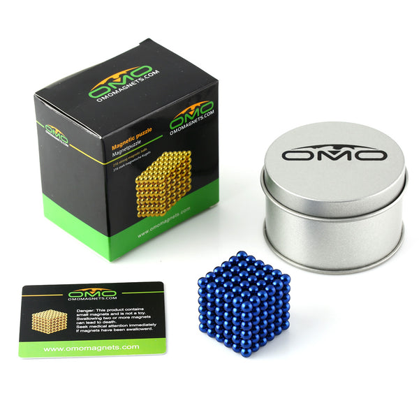 Omoballs  5mm 216 Magnetic Balls Color-Blue - OMO Magnetics