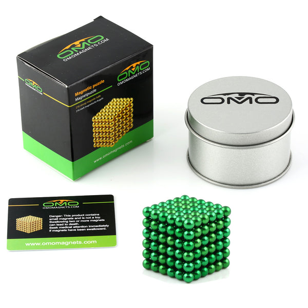 Omoballs  5mm 216 Magnetic Balls Color-Green - OMO Magnetics