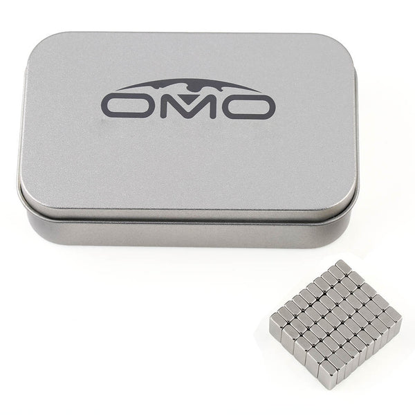 50PCS N35 10mm length x 5mm width x 3mm Thick Neodymium Block Magnets Magnetized Through Thickness Nickel Plated - 1.188kg pull - OMO Magnetics